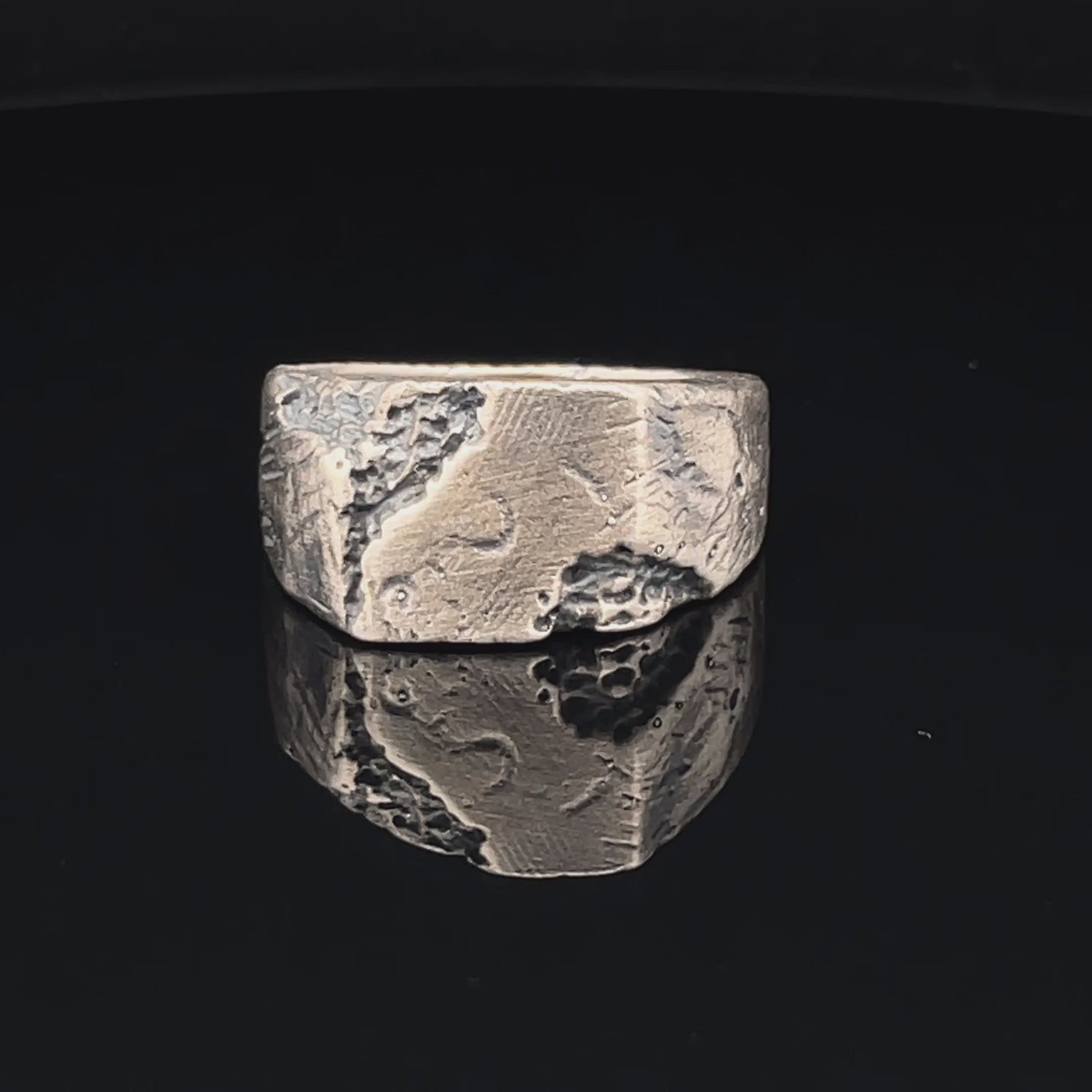 Unique Textured Silver Ring