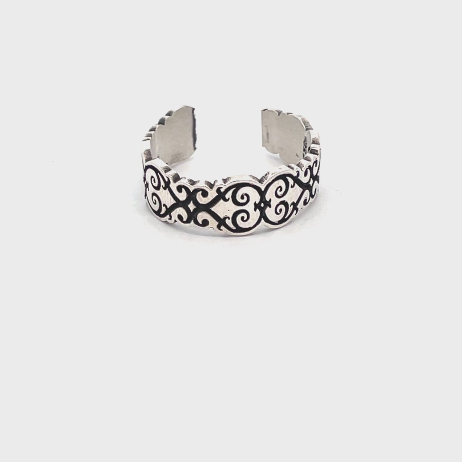 Elegant Silver Cuff Ring