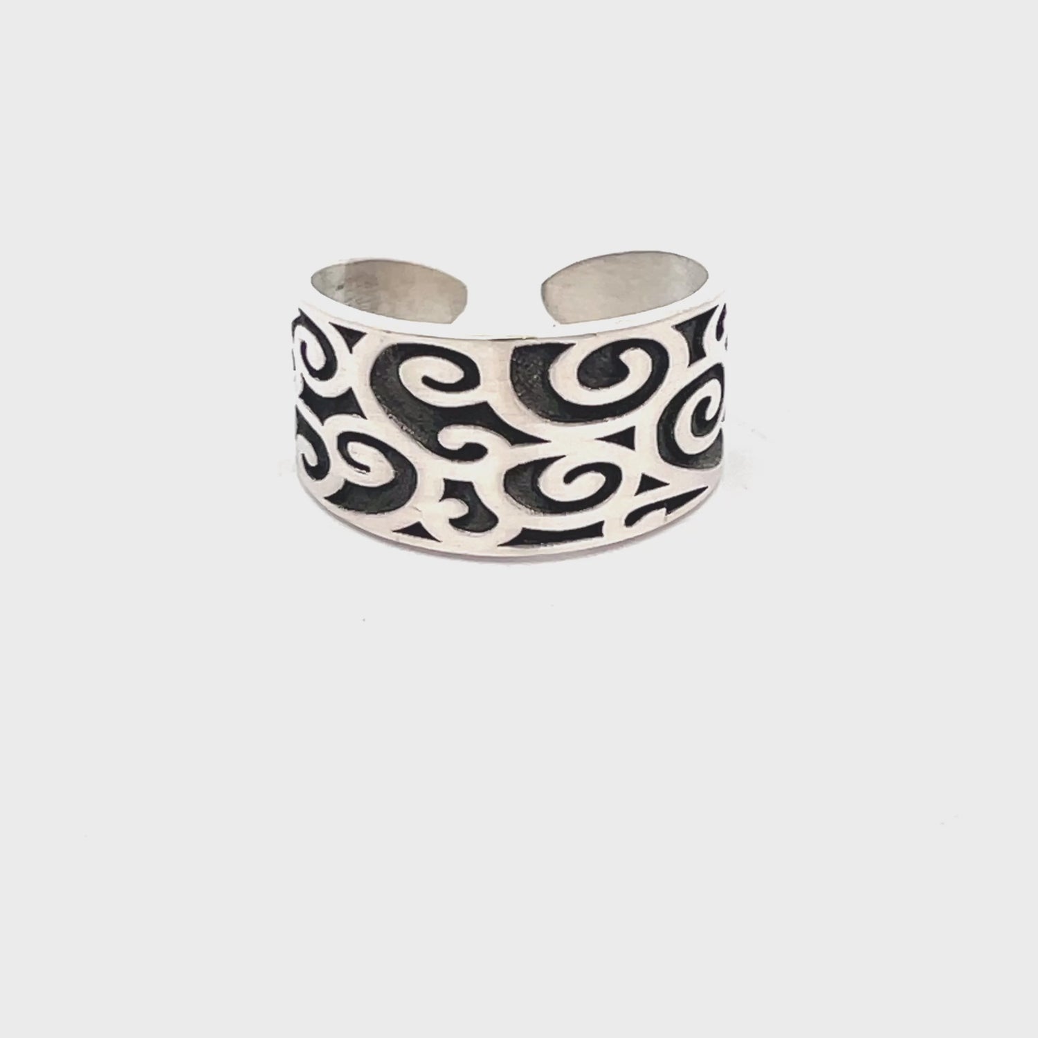 Elegant Silver Cuff Ring
