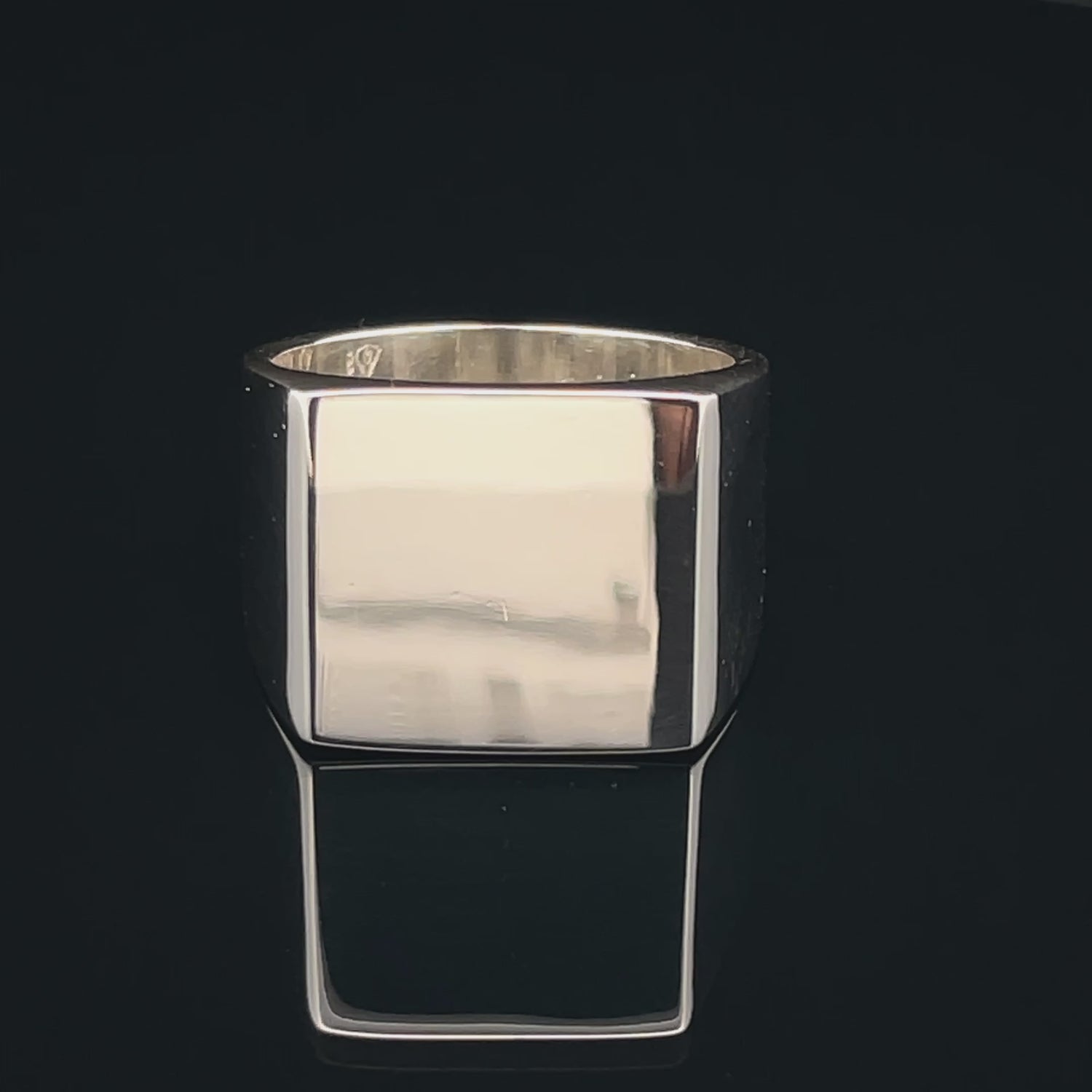 Sleek Silver Statement Ring