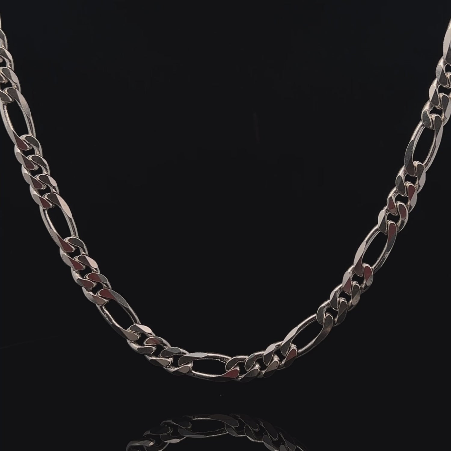 Sterling Silver Figaro 3+1 Chain - 7.60mm