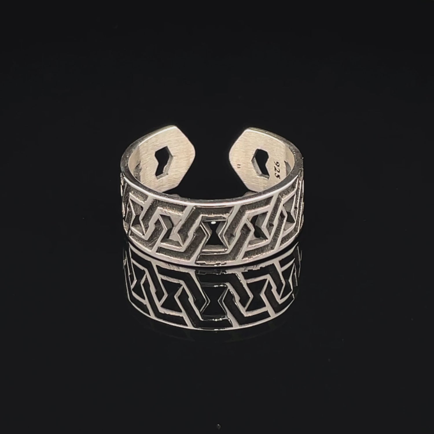 Stylish Geometric Silver Ring