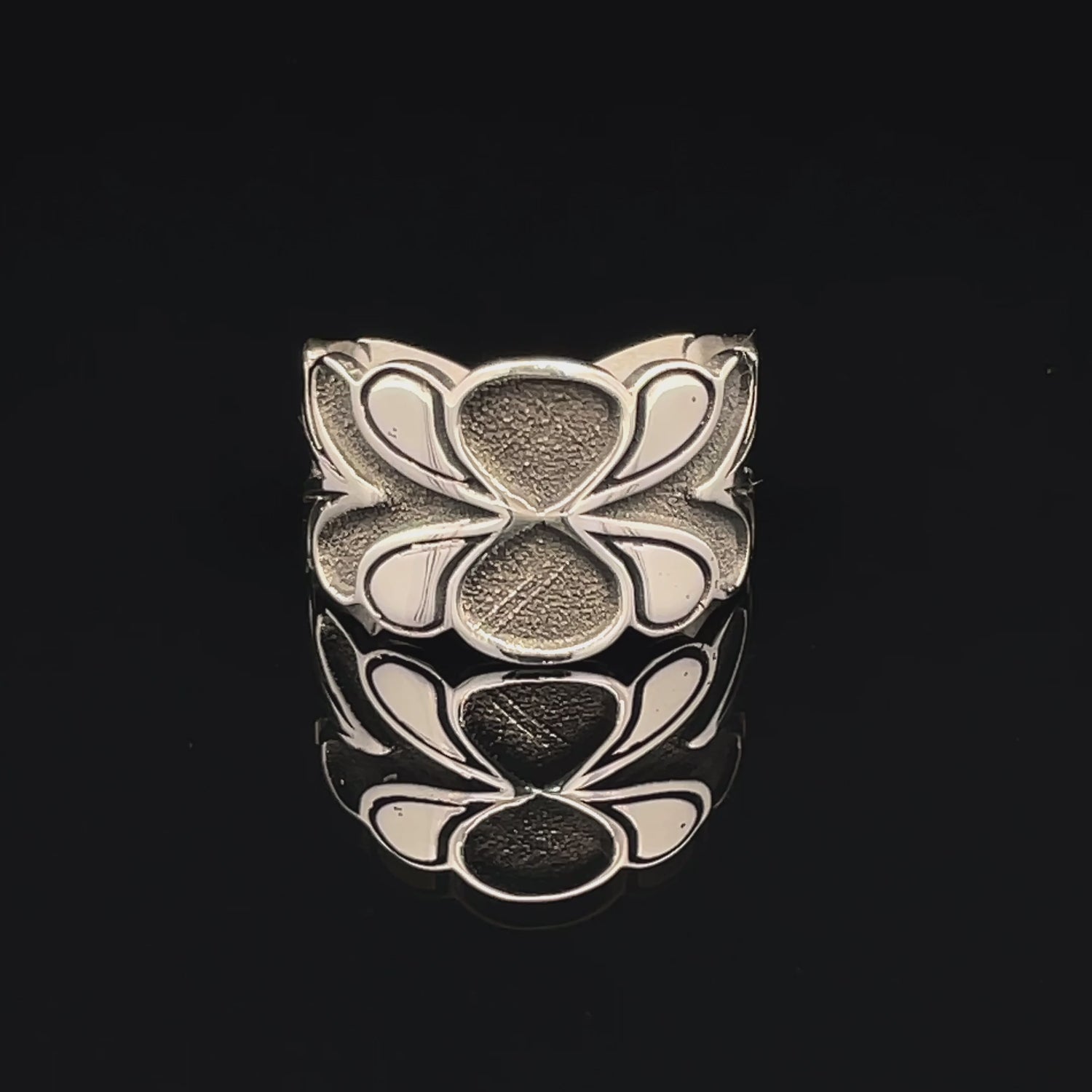 Elegant Black and Silver Ring