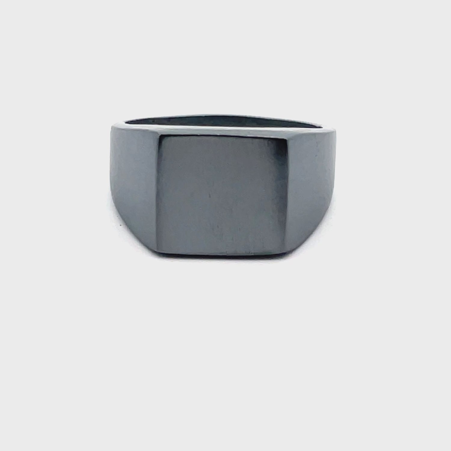 Sleek Black Men's Ring