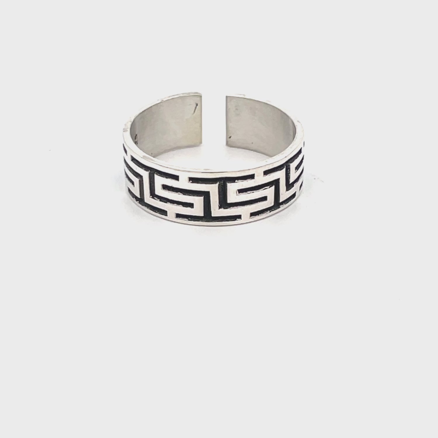 Stylish Silver Geometric Ring