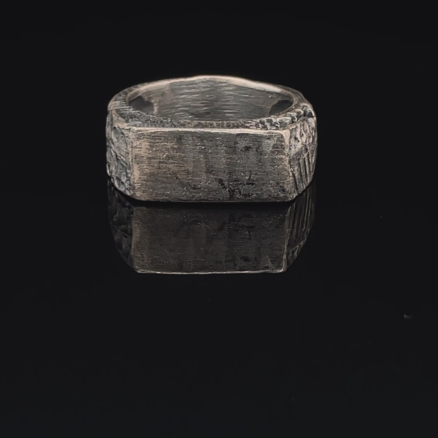 Stylish Textured Silver Ring