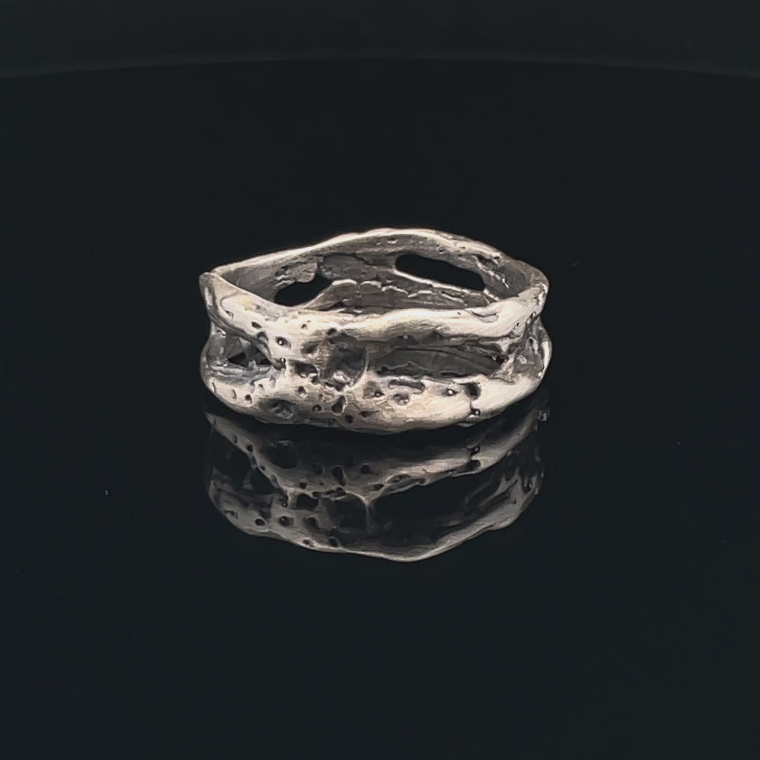 Unique Textured Silver Ring