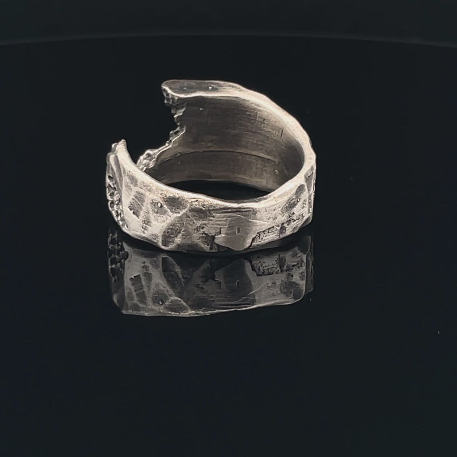 Unique Textured Silver Ring
