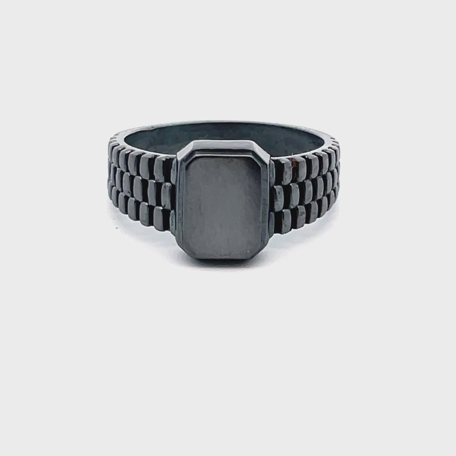 Sleek Black Men's Ring