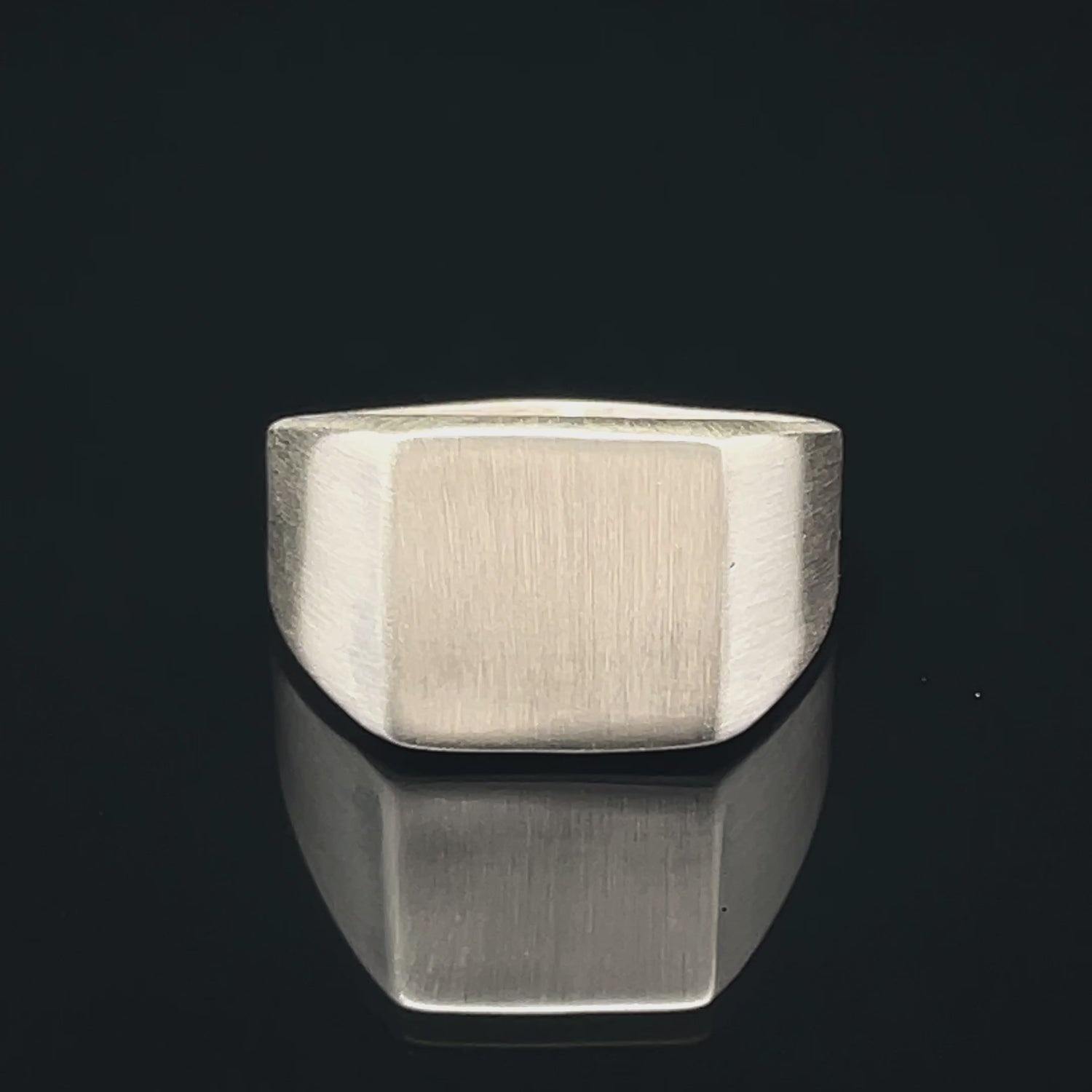Sleek Silver Signet Ring