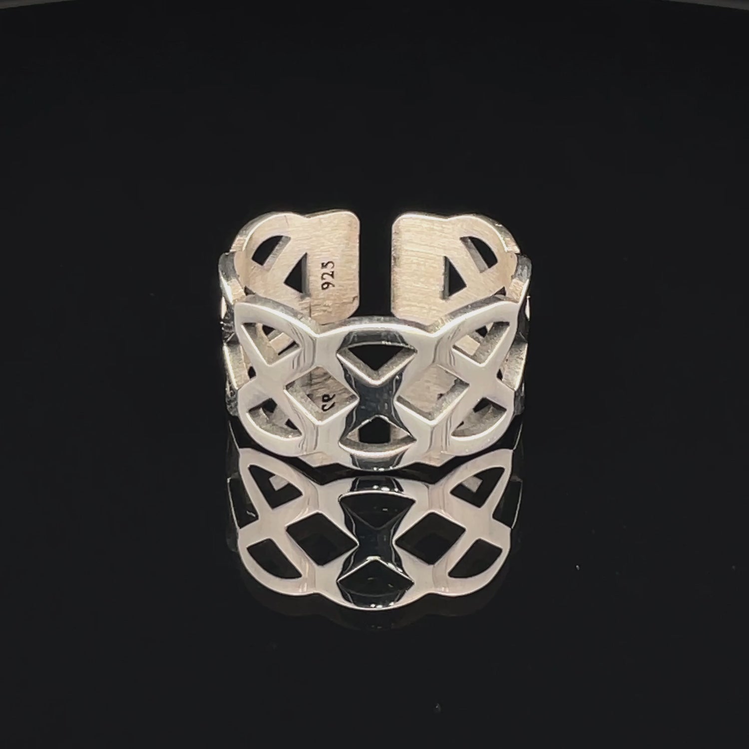 Elegant Silver Cuff Ring