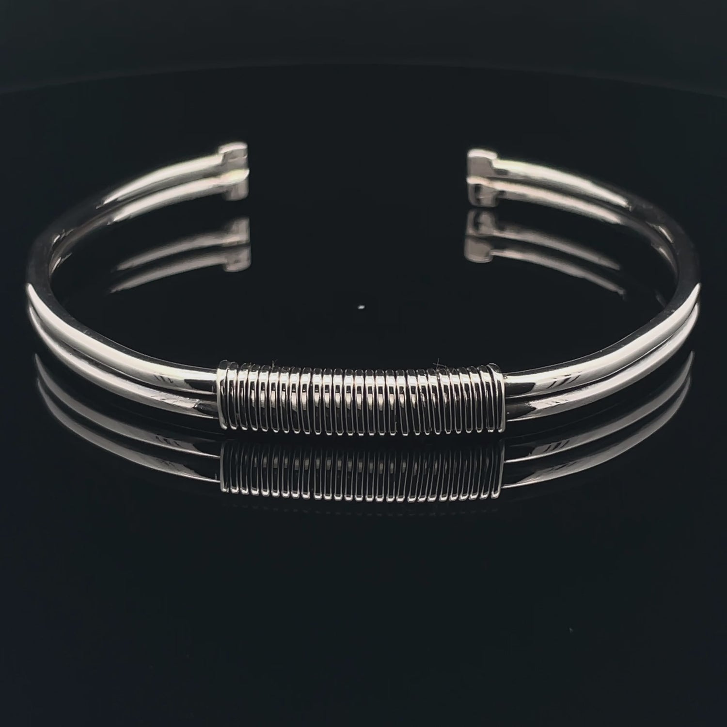 Sleek Silver Wire Bracelet