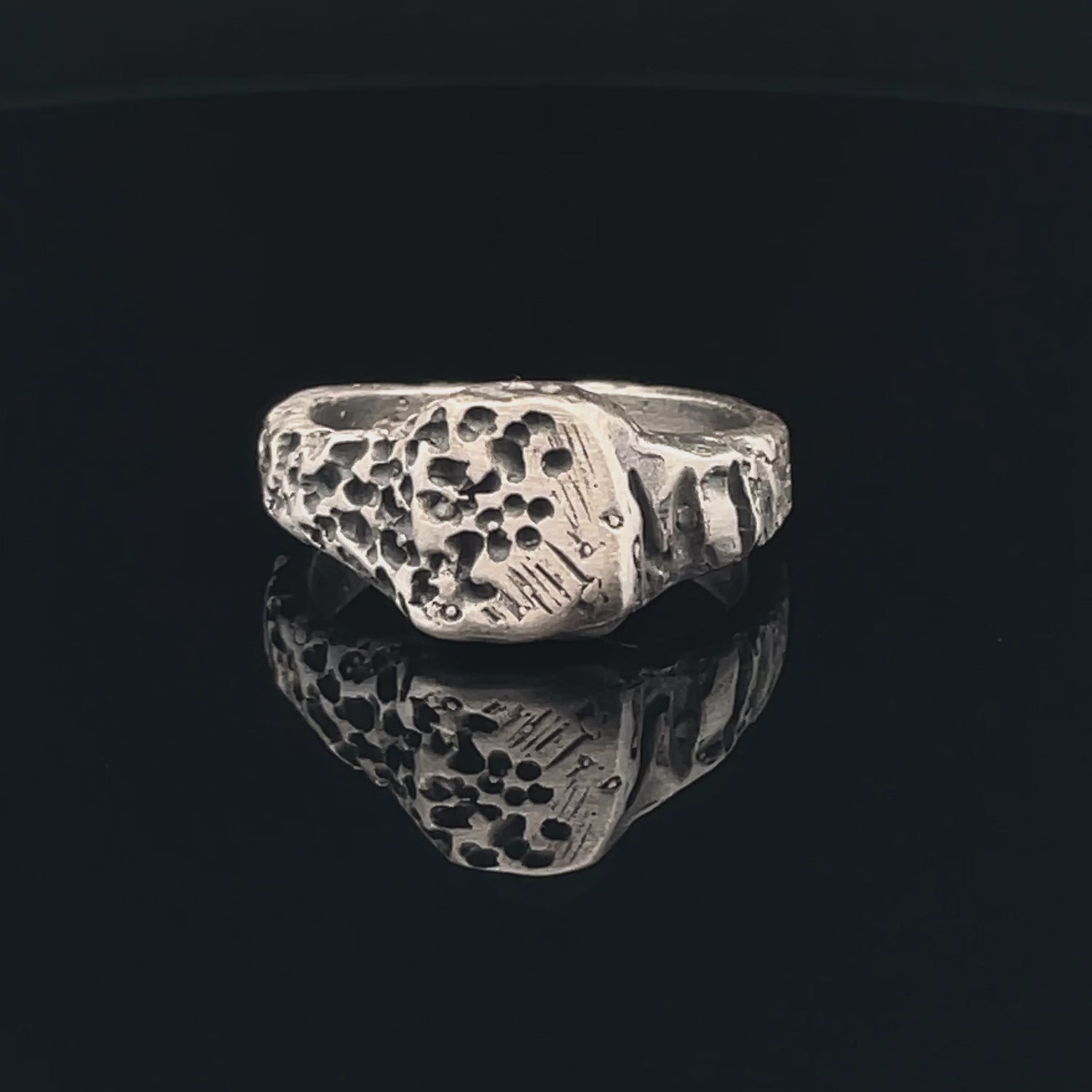 Unique Textured Silver Ring