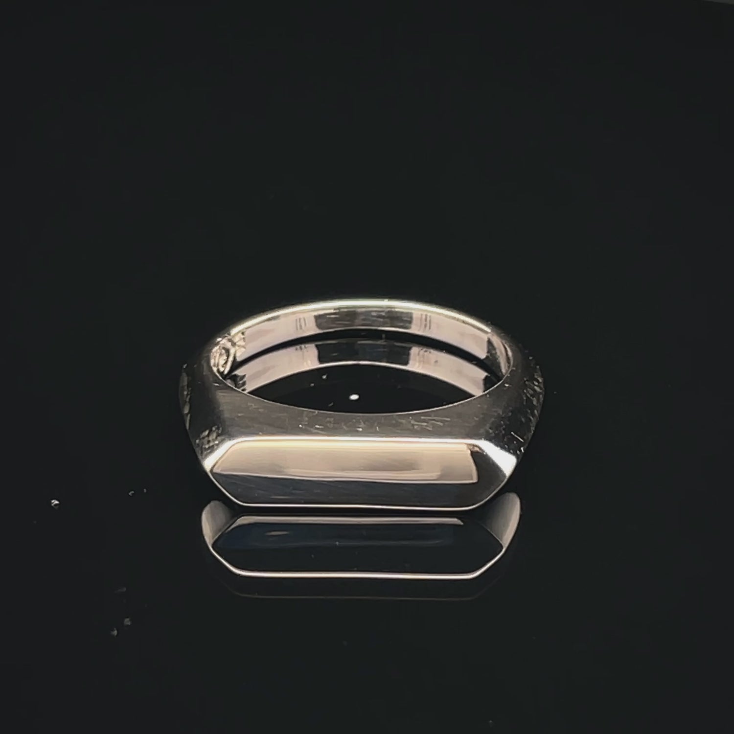 Sleek Modern Silver Ring