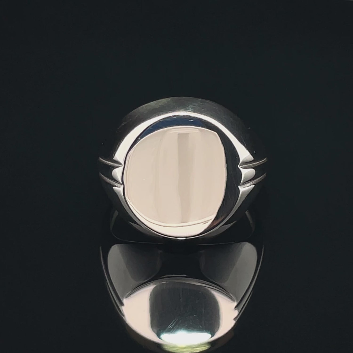 Sleek Silver Signet Ring