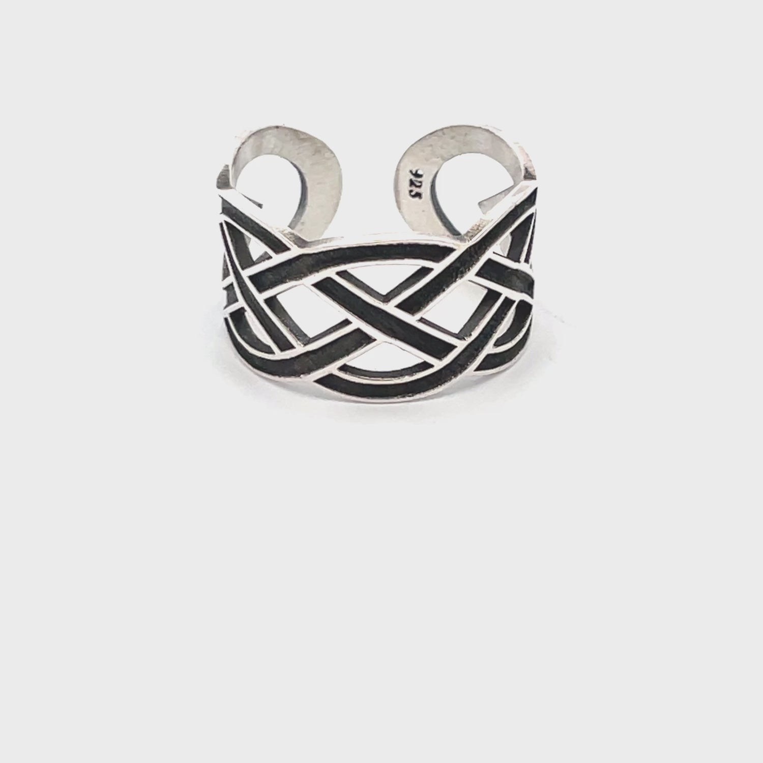 Elegant Silver Cuff Ring