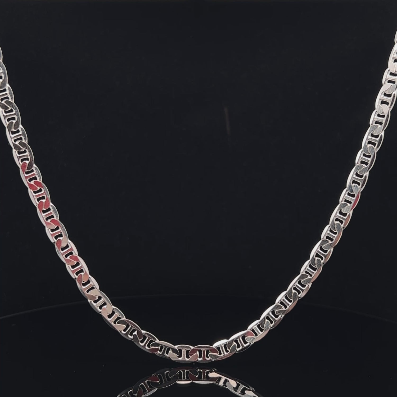 Sterling Silver Forsa Mariner Pave Chain - 5.60mm