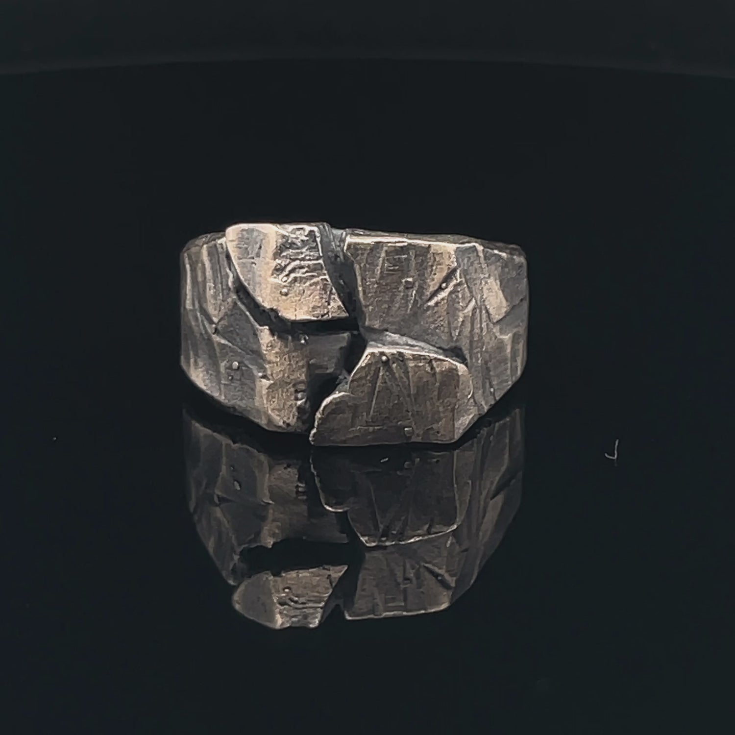 Unique Textured Silver Ring