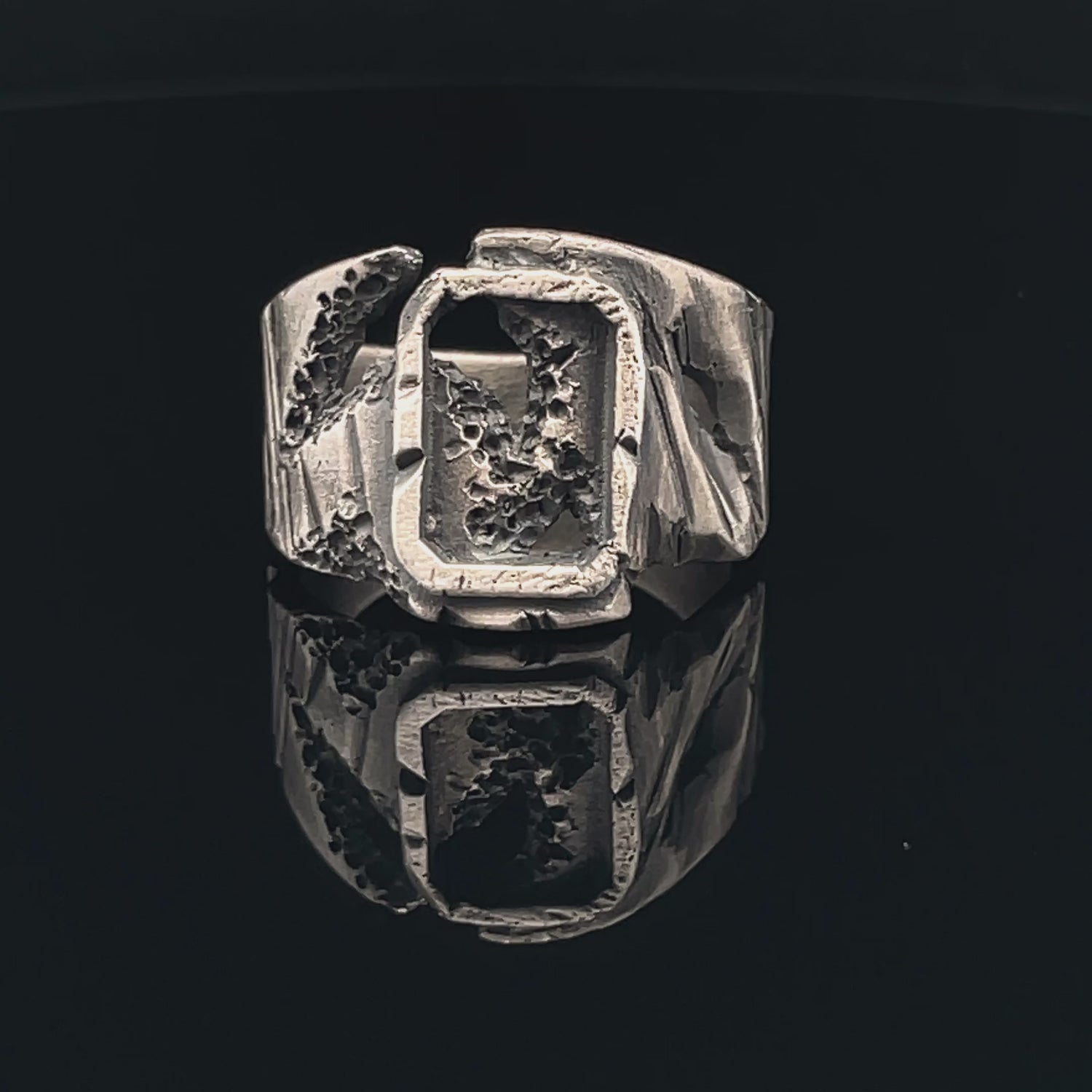 Unique Textured Silver Ring