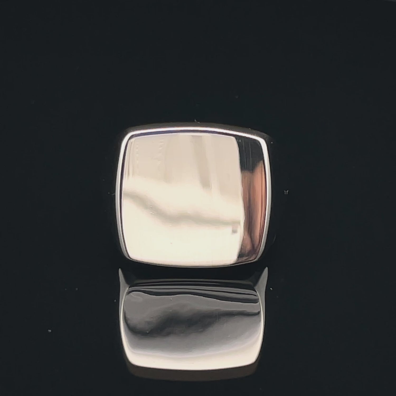 Sleek Silver Square Pendant