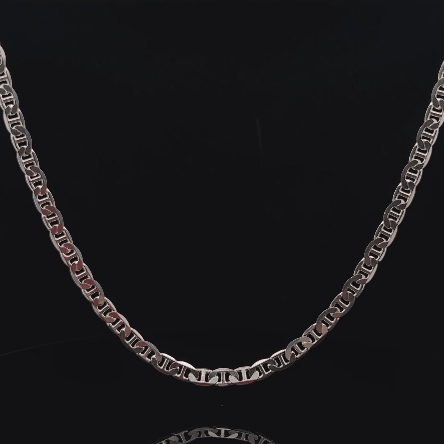 Sterling Silver Forsa Mariner Pave Chain - 5.15mm