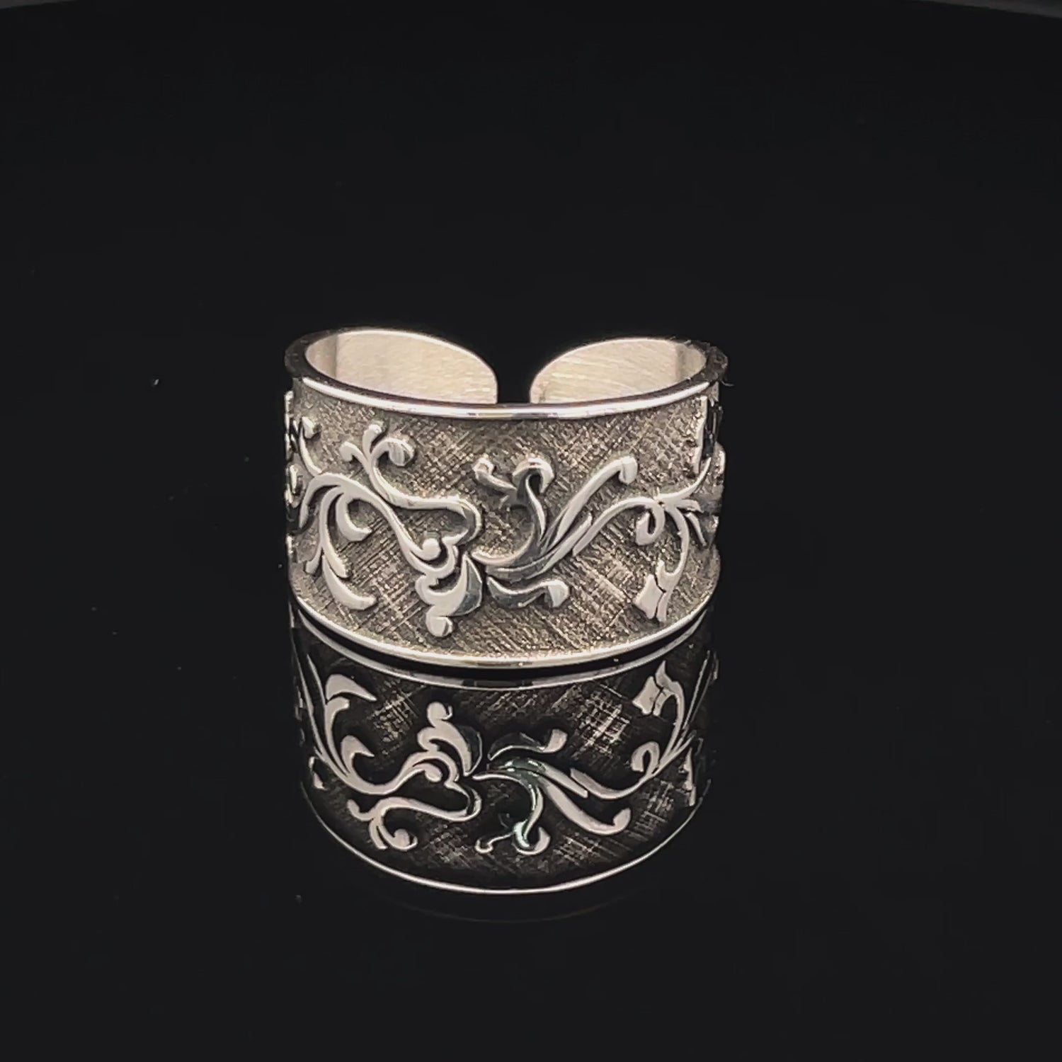 Elegant Silver Cuff Ring
