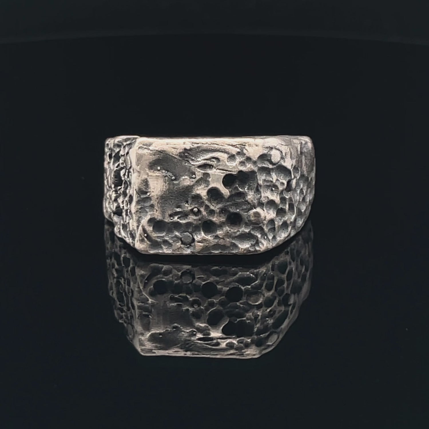 Unique Textured Silver Ring