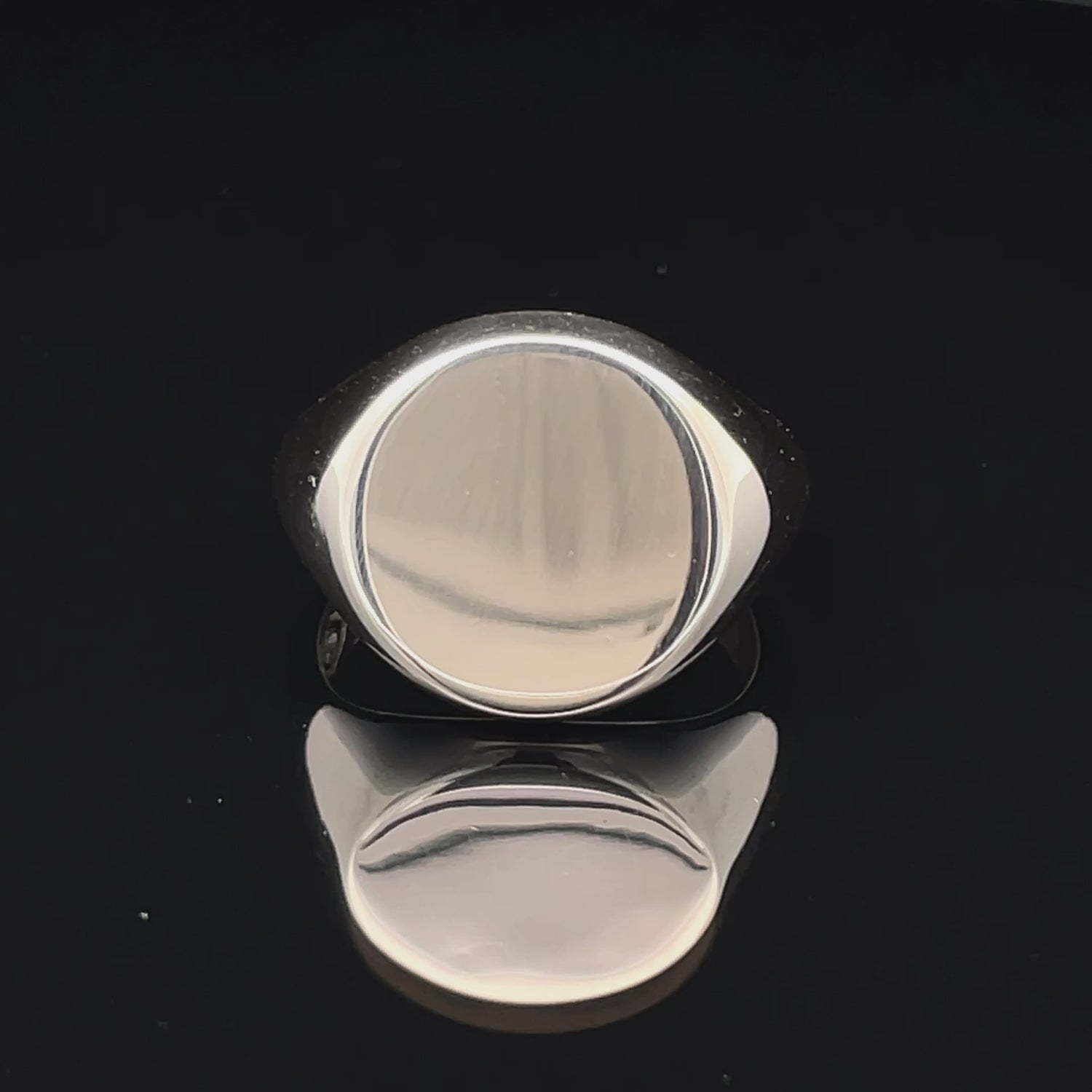 Sleek Silver Signet Ring