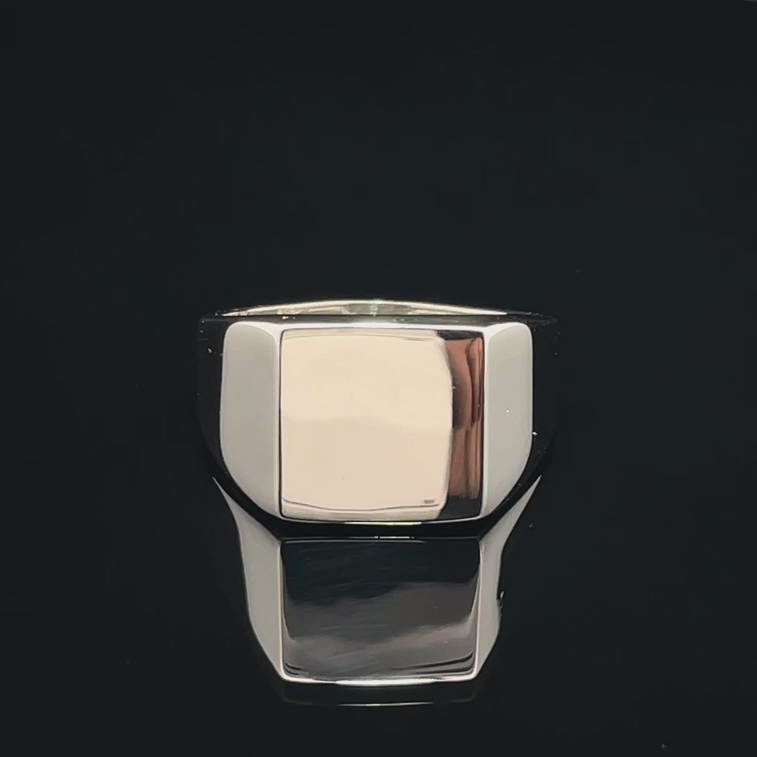 Sleek Silver Statement Ring