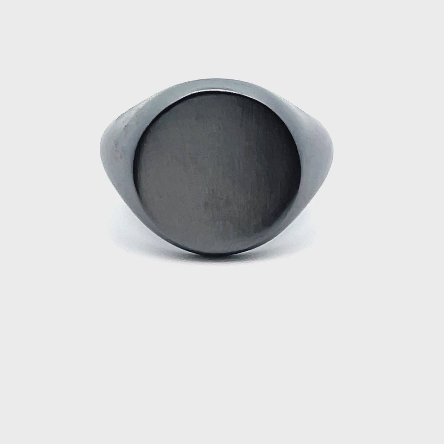 Sleek Black Signet Ring
