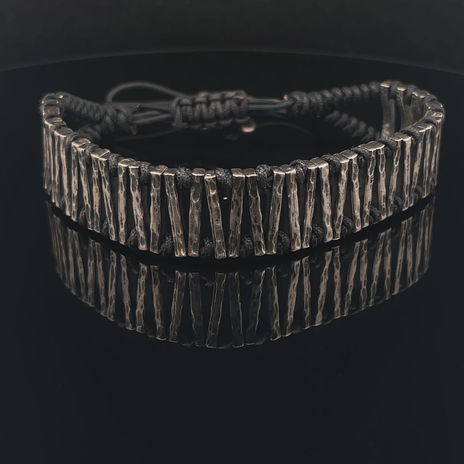 Stylish Black and Silver Bracelet