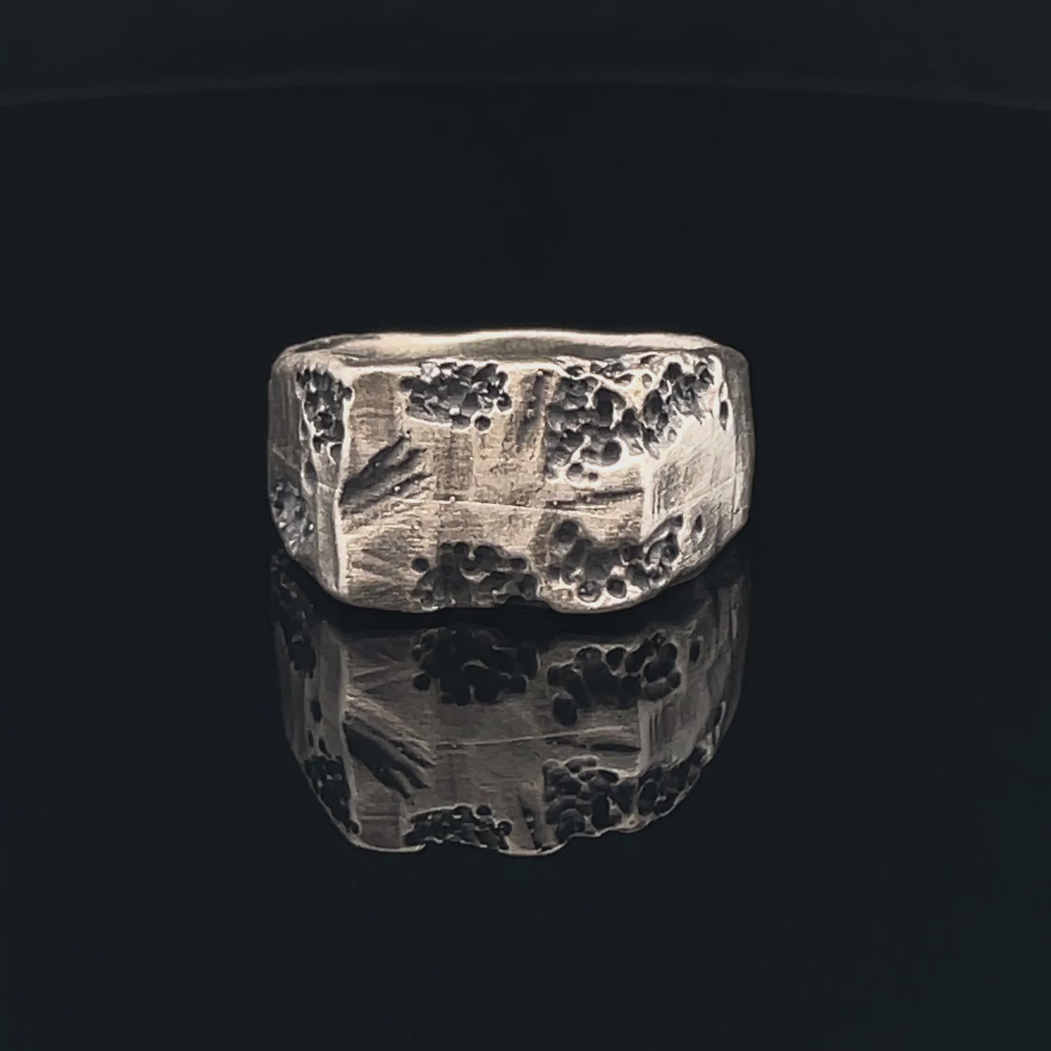 Unique Textured Silver Ring