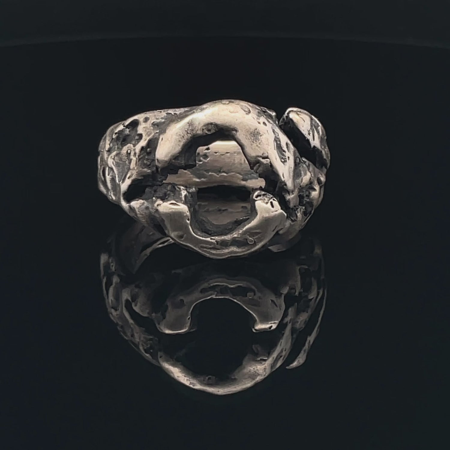 Unique Textured Silver Ring