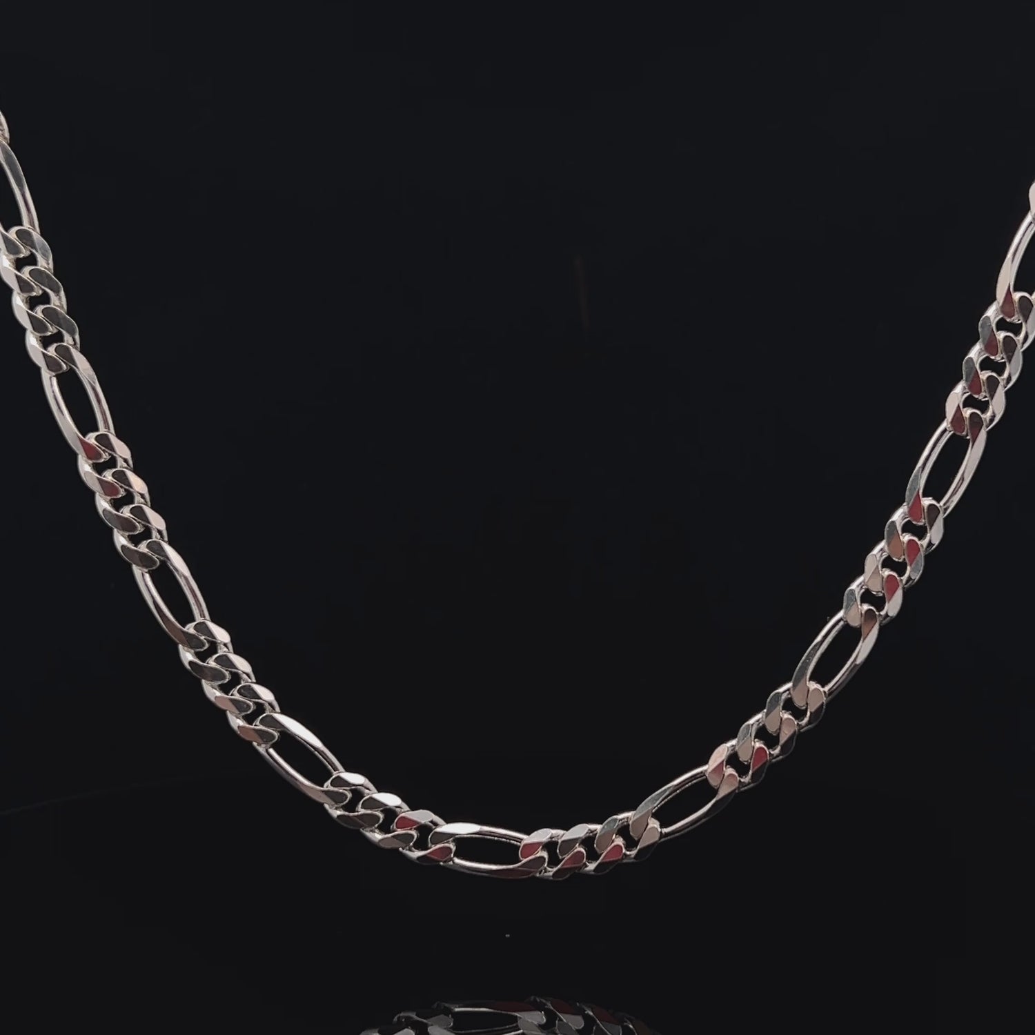 Sterling Silver Figaro 3+1 Chain - 6.10mm